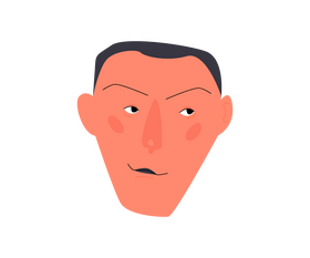 Cartoon boy face clipart