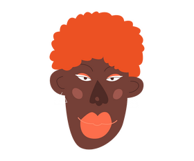 Black women face clipart