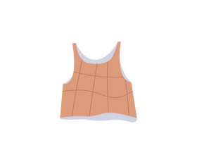 Sleeveless crop top clipart