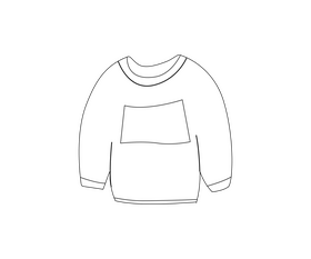 Cartoon sweatshirt black and white clipart