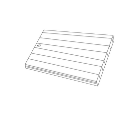 Cartoon cutting board black and white clipart
