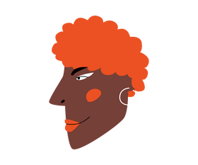 African American female portraits clipart