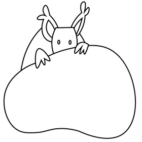 Squirrel tail black and white clipart