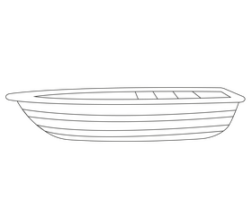 Free boat black and white clipart