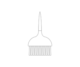 Brush free black and white clipart