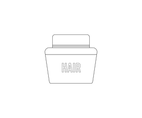 Barbershop hair gel drawing black and white clipart