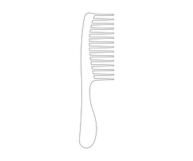 Free hairbrush black and white clipart