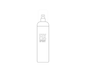 Makeup fix spray black and white clipart