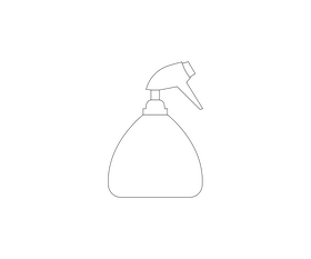 Hair spray black and white clipart