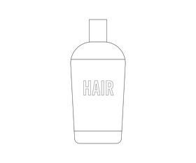 Hair shampoo black and white clipart
