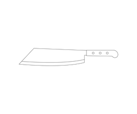 Knife illustration black and white clipart