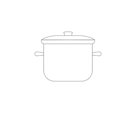 Saucepan black and white clipart
