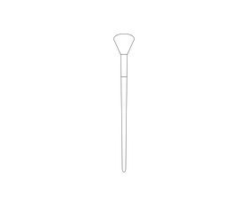 Cosmetics makeup brush black and white clipart
