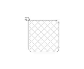 Pot holder black and white clipart