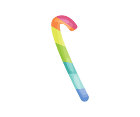 Rainbow lollipop candy clipart