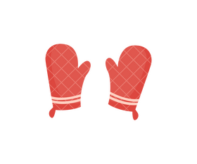 Pot holders, oven mitts clipart