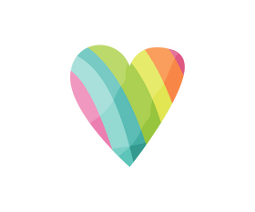 Rainbow heart free clipart