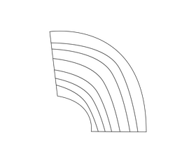 Cartoon rainbow black and white clipart