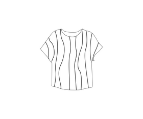 Women T shirt free black and white clipart