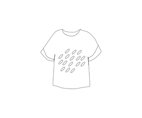 T shirt cartoon black and white clipart