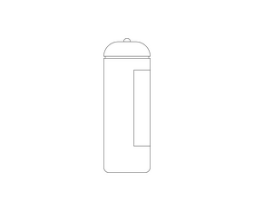 Water bottle black and white clipart