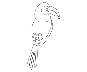 Free bird black and white clipart