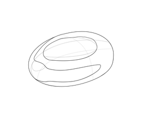 Curd bun illustration black and white clipart