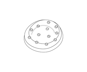 Chocolate buns black and white clipart