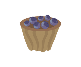 Blueberry muffin clipart