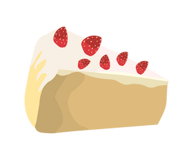 Strawberry pie illustration clipart