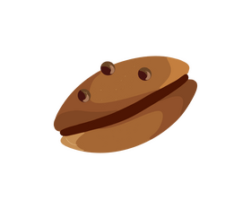 Chocolate macaroons cartoon clipart