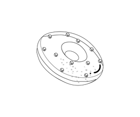 Pistachio donuts drawing black and white clipart