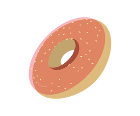 Orange donuts clipart