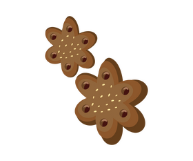 Chocolate cookie illustration clipart