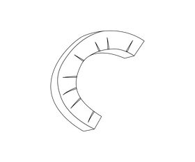 Broken piece of coconut black and white clipart