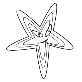 Printable starfish smile black and white clipart