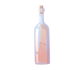 Message in a bottle free clipart