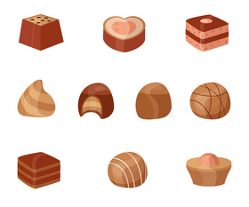 Sweet chocolate candies vector