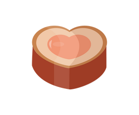 Heart shaped chocolate clipart