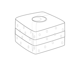 Sweet chocolate candy black and white clipart