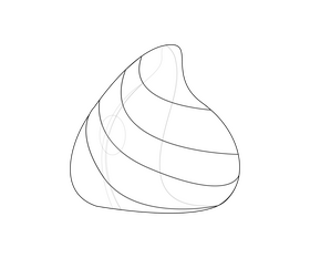 Sweet chocolate truffle black and white clipart