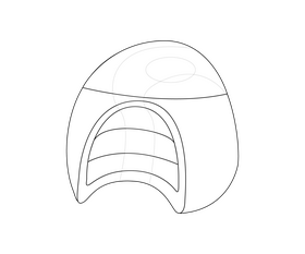 Chocolate truffle cartoon black and white clipart