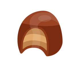 Chocolate truffle cartoon clipart