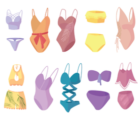 Female swimsuit images, swimwear vector