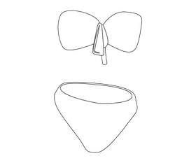 Purple swimsuit free black and white clipart