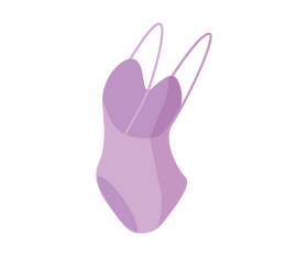 Purple swimsuit clipart