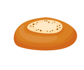 Bun with curd clipart