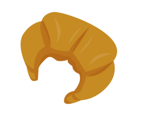 Cartoon croissant clipart