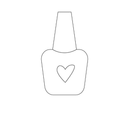 Nail polish black and white clipart free download