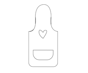 Beauty salon apron black and white clipart